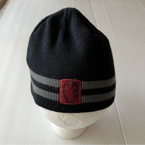 Iron Man Beanie Original Red, Gold And Black Logo on Front, Logo On Back - Picture 4 of 7